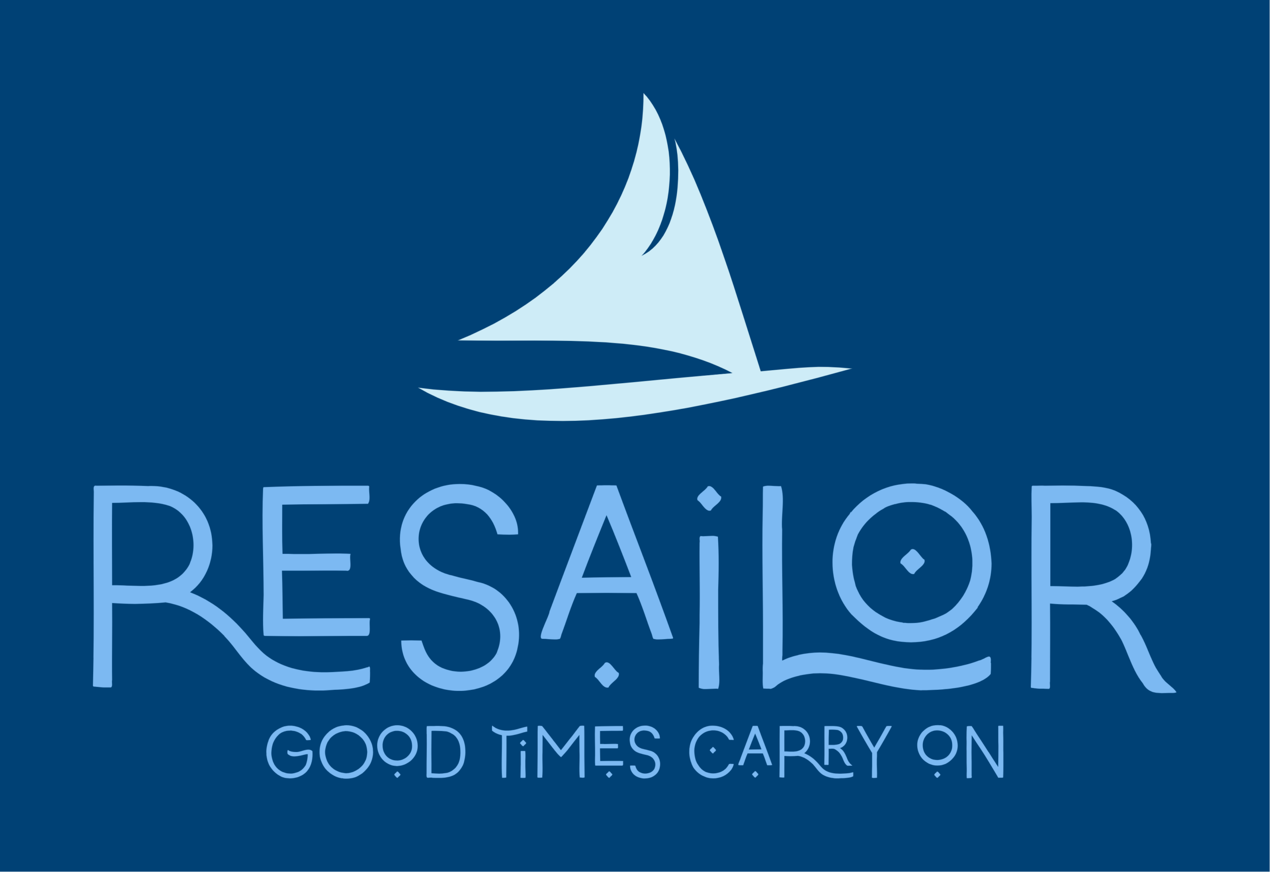Logo with a sailboat and the phrase 'Good times carry on'.