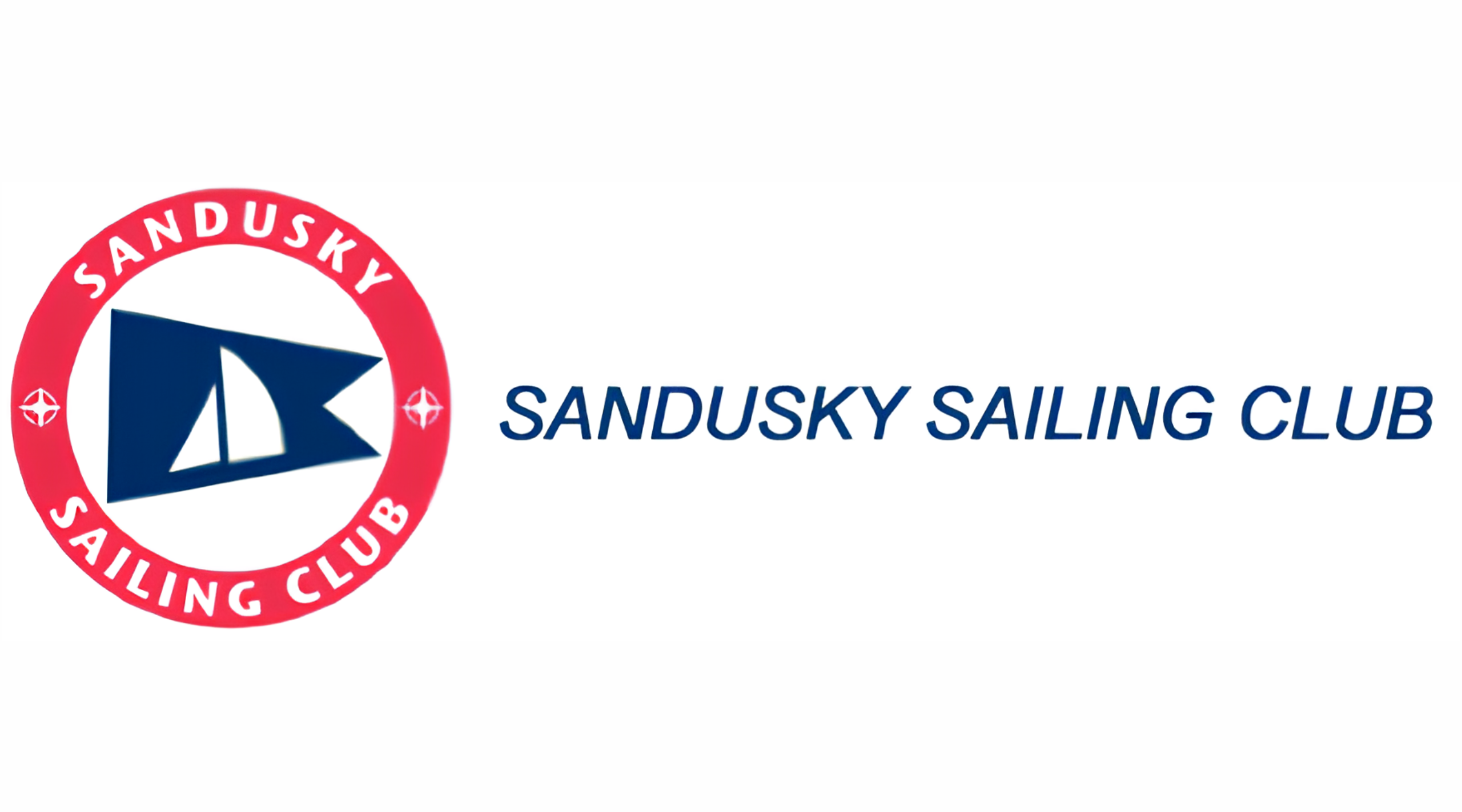 Logo of Sandusky Sailing Club with a nautical star emblem.